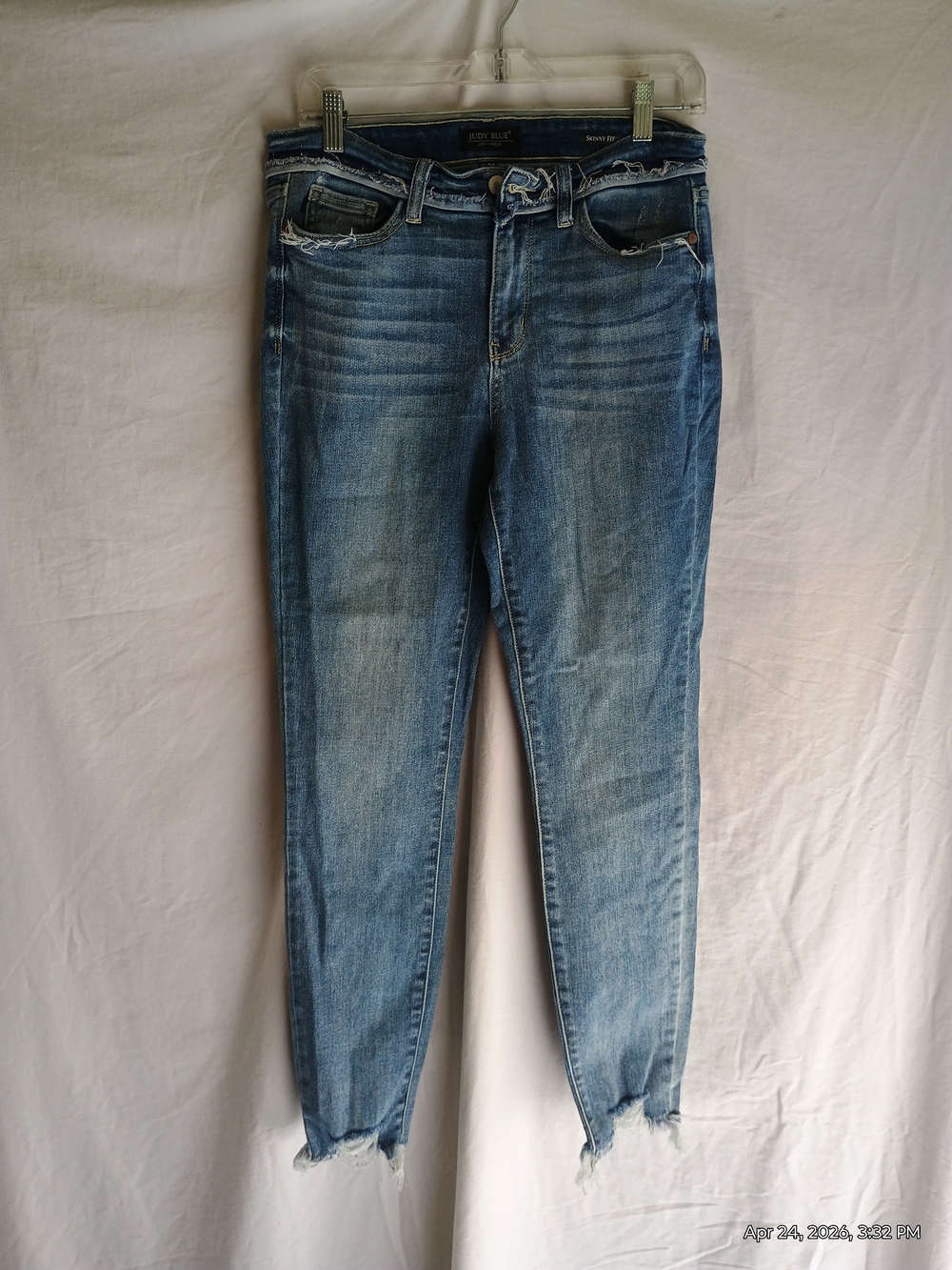 Judy Blue Light Blue Distressed Ankle Jeans